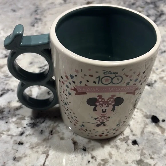 Disney 100 Years Mickey Mouse Mug with Teal Handle - Picture 2 of 4